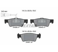 Textar Rear Brake Pads 2436801 for VW - Genuine OE - Integrated Wear Warning Contact - Set of 4