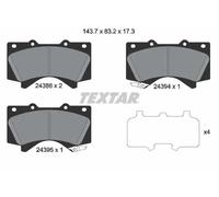 TEXTAR 2438601 Brake Pad Set, disc brake for ,HYUNDAI,LEXUS,TOYOTA,TOYOTA (FAW)