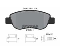 Front Brake Pad Set Not Prepared For Wear Indicator Fits Fiat Palio TEXTAR