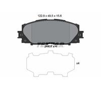 Brake pads 2445101 TEXTAR for LEXUS TOYOTA