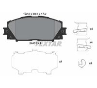 Brake pads 2445103 TEXTAR for TOYOTA DAIHATSU