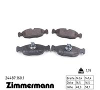 ZIMMERMANN 24487.160.1 Brake pad set