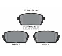 Textar Rear Brake Pads - Kia Carens 2.0 CVVT FWD III UN 2449101 - Genuine OE Full Set of 4