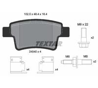 Rear Brake Pad Set For Disc Fits Citroën C4 C4 Grand Picasso TEXTAR 2454001