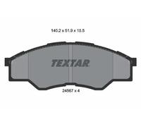 Textar Front Brake Pads 2456701 – Genuine OE Full Set of 4 – Fits Toyota Hilux/Vigo/Innova/Kijang
