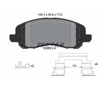 Brake pads 2458301 TEXTAR for DODGE CHRYSLER JEEP MITSUBISHI