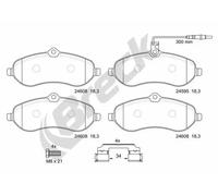 Brake pads 24595 00 701 00 BRECK for FIAT PEUGEOT CITROËN TOYOTA