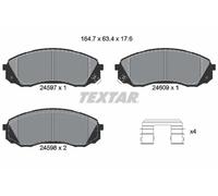 Brake Pads Full Set Of 4 Front With Accessories 2459701 Textar Hyundai Kia