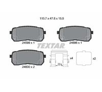 Textar Car Brake Pad Rear Acoustic Wear Warning For Hyundai 2459904