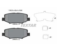 Textar Rear Brake Pads 2460201 - Genuine OE Full Set of 4 with Accessories, 1 Year Warranty