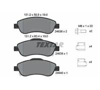 Textar Front Brake Pads 2463801 - Full Set of 4 with Caliper Screws & Accessories - Fits Honda CR-V