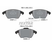 Textar Car Brake Pad Front Integrated Wear Warning Contact For Audi 2469602