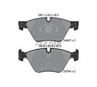 Front Brake Pad Set Prepared For Wear Indicator Fits BMW 5 Series TEXTAR 2469701