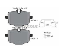 Textar 2470401 Rear Disc Brake Pad Set Fits BMW