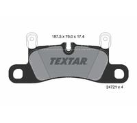 Textar Rear Brake Pad Set 2472102 – Full Set of 4 with Counterweights – Fits Porsche Cayenne
