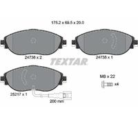 Brake pads 2473803 TEXTAR for AUDI SKODA VW SEAT CUPRA