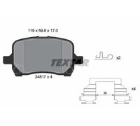 TEXTAR 2481701 Brake pad set