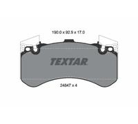 Textar Brake Pads Set 2484701 Front Full Set of 4 with Counterweights 4G0698151AB/AF/4G0698151F