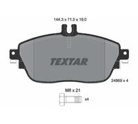 Textar Front Brake Pad Set 2486901 - Disc, Full Set of 4 for Infiniti Mercedes