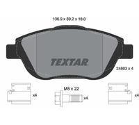 Brake Pads For Disc Fits Citroën C3 DS3 DS Opel Peugeot Vauxhall TEXTAR 2488301