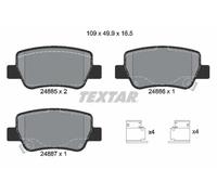 Textar Rear Disc Brake Pad Set 2488501 Fits Toyota - Genuine OE, Full Set of 4 with Accessories
