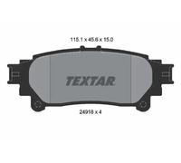 Textar Brake Pad Set For Disc Brake, 2491801