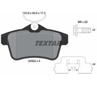 Brake pads 2492201 TEXTAR for CITROËN PEUGEOT DS
