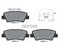 Brake pads 2493401 TEXTAR for HYUNDAI KIA SSANGYONG