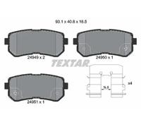 Brake pads 2494901 TEXTAR for HYUNDAI i20 I
