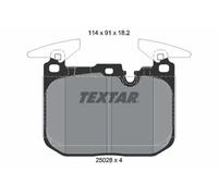 Brake Pad Set For Disc Front Brembo System 114.8mm Width Fits BMW TEXTAR 2502801