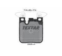 Textar Rear Disc Brake Pad Set 2502902 – Fits BMW, OE 4pc w/ Counterweights