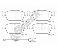 Breck Brakes Brake Pad Set 25069 00 701 00 - Disc Pads for Citroen DS4 & Peugeot RCZ 2 (2010-2015)