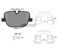 Brake Pads Set 2508501 Rear Textar LR015577 LR025739 LR134882