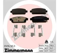Brake pads 25096.165.3 ZIMMERMANN for OPEL VAUXHALL
