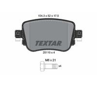 Brake pads 2511001 TEXTAR for AUDI SEAT SKODA VW