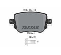 Textar 2511003 Rear Axle Disc Brake Pad Set Fits Audi Seat Skoda VW