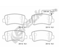 Brake pads 25112 00 703 10 BRECK for OPEL RENAULT NISSAN