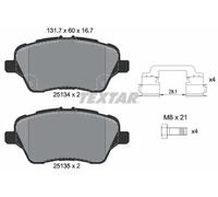 Textar Front Brake Pads 2513402 - Full Set of 4 with Accessories - Fits Ford B‑Max, Fiesta, Tourneo