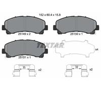 Textar Front Brake Pad Set 2514901 Full Set of 4 with Acoustic Wear Warning Fits Isuzu D-Max/Rodeo