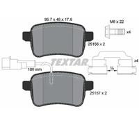 Textar Rear Brake Pad Set 2515601 for Alfa Romeo Giulietta & Dodge Dart 71770092 77365357