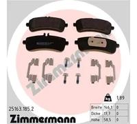 Brake pads 25163.185.2 ZIMMERMANN for MERCEDES-BENZ SL S-CLASS S-CLASS Coupe