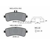 TEXTAR 2516305 Brake pad set