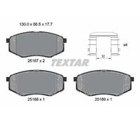Brake pads 2518701 TEXTAR for HYUNDAI KIA