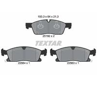 Textar Front Brake Pads fits Jeep Grand Cherokee AWD WK2 2519207