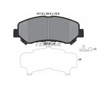 Textar Car Brake Pad Front Wear Warning Contact For Nissan 2520201