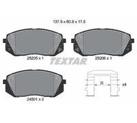 Brake Pads Set 2520501 Front Textar 581012SA70 581012SA75 581013SA20 581013ZA10