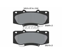 Front Brake Pad Set With Acoustic Wear Warning Fits Toyota Hilux Vigo TEXTAR