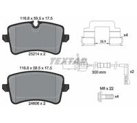 Textar Rear Brake Pad Set 2521401, Lucas System 116.6mm, Fits Audi A8