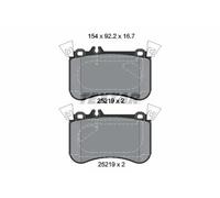 Textar 2521905 Front Axle Disc Brake Pad Set Fits Mercedes-Benz