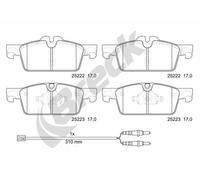 Brake pads 25222 00 701 00 BRECK for PEUGEOT 508 I 508 SW I